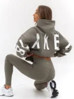 Blakely Isabel Oversized Hoodie/Grey Green