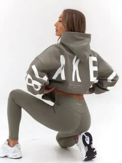 Blakely Isabel Oversized Hoodie/Grey Green