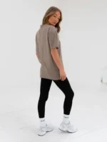 Blakely Varsity Oversized T Shirt/Light Beige